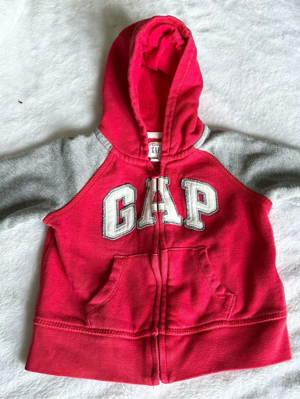GAP Red and Gray Kids Zip-Up Hoodie